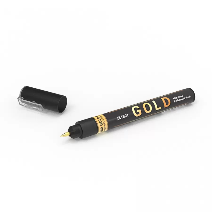 Marker olejny Metallic Liquid Marker Gold AK-Interactive AK1301