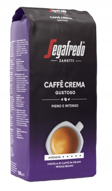 Levně Káva Zrnková 1 Kg Segafredo Zanetti Caffè Crema Gustoso smíšená 1000 g
