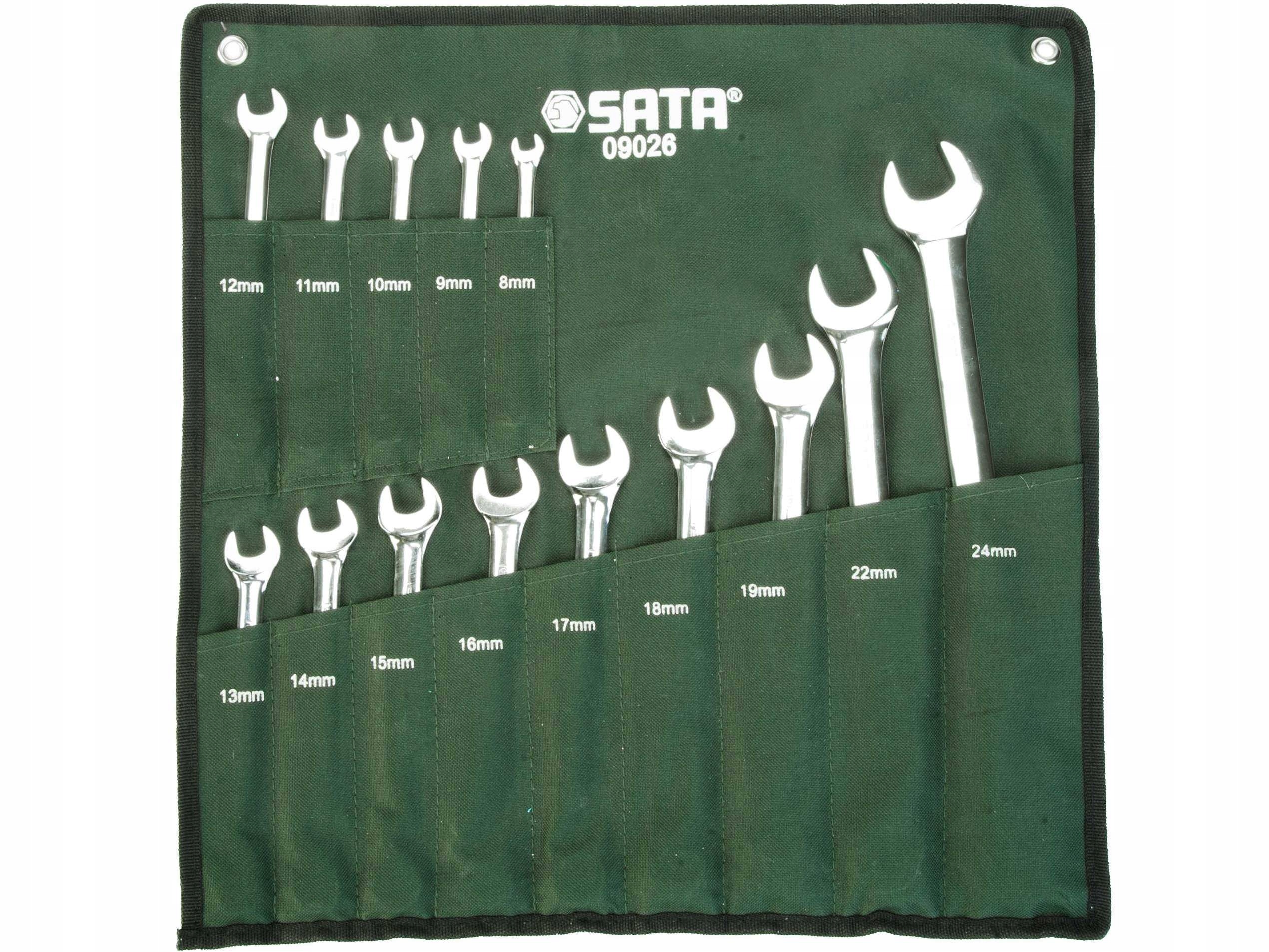 SATA ZESTAW KLUCZY PLASKO OCZKOWYCH 14 SZT 09026