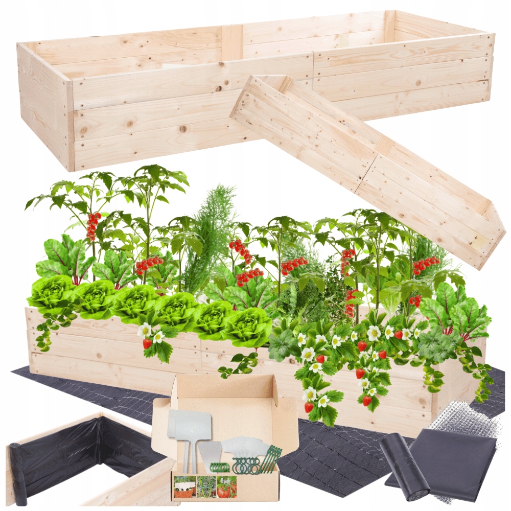 Škatuľa na zeleninu, debničky Impregnovaná, kvetináč, záhon 27x160x90