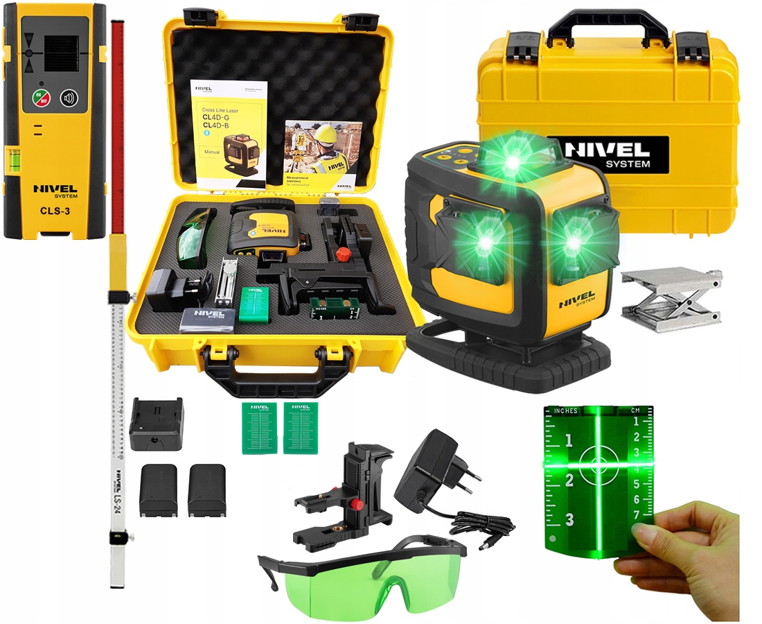 

Nivel CL4D-G Zielony Laser Krzyżowy Łata Cls