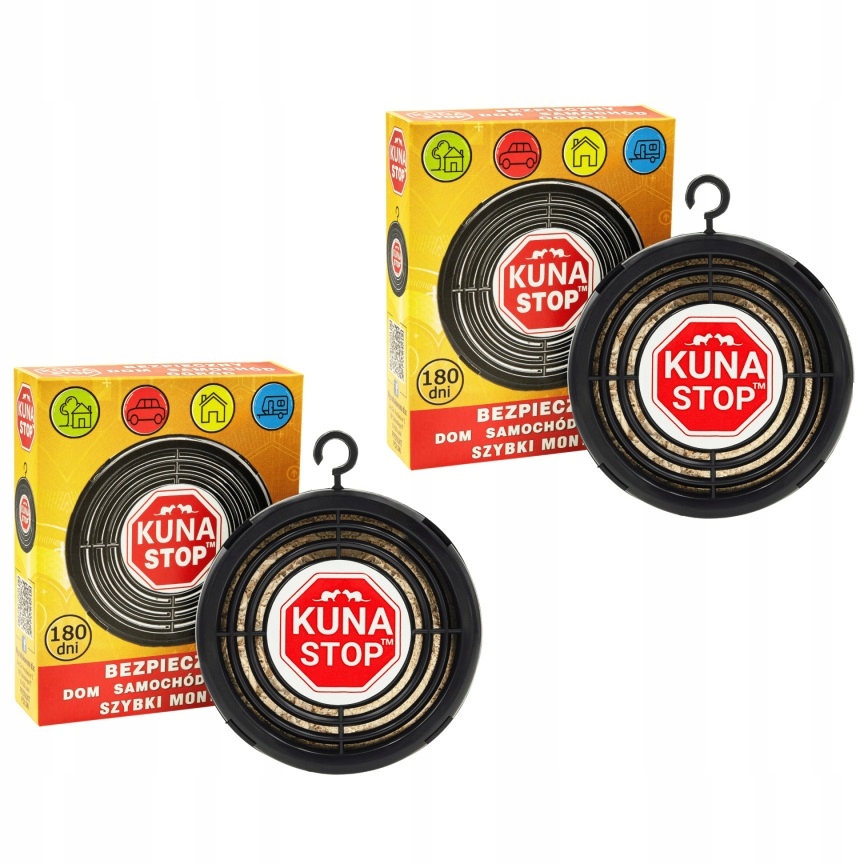 2× Odstraszacz zwierząt zawieszka Kuna Stop naturalna 50 g