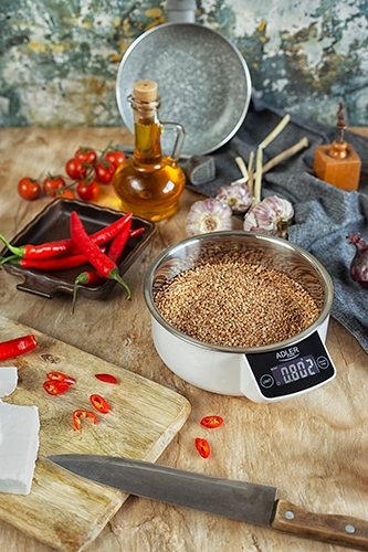 PRECYZYJNA WAGA KUCHENNA Z MISĄ ze stali LCD g/ml Model AD3166