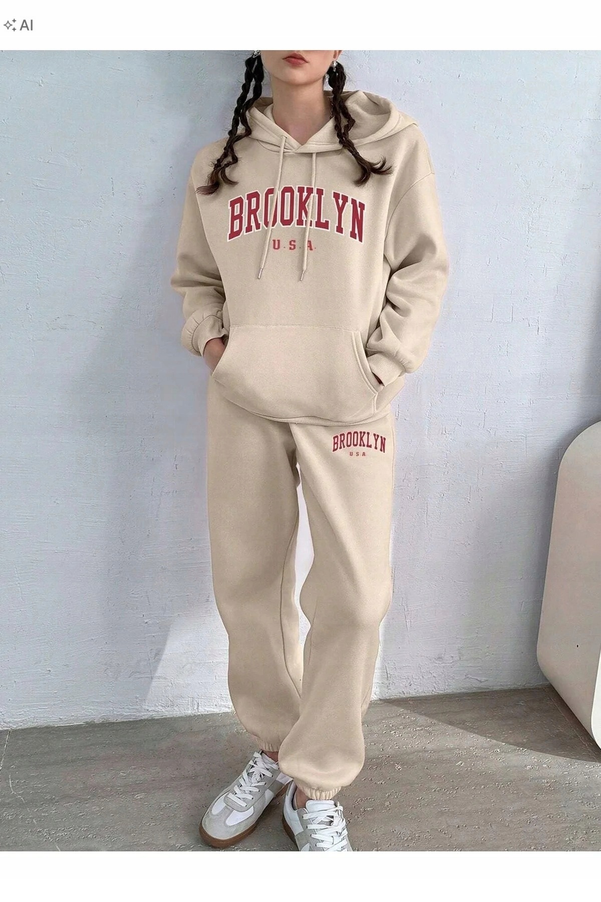 Hladký Teplákovka Komplet S Kapucí Sportovní Brooklyn S 5IA