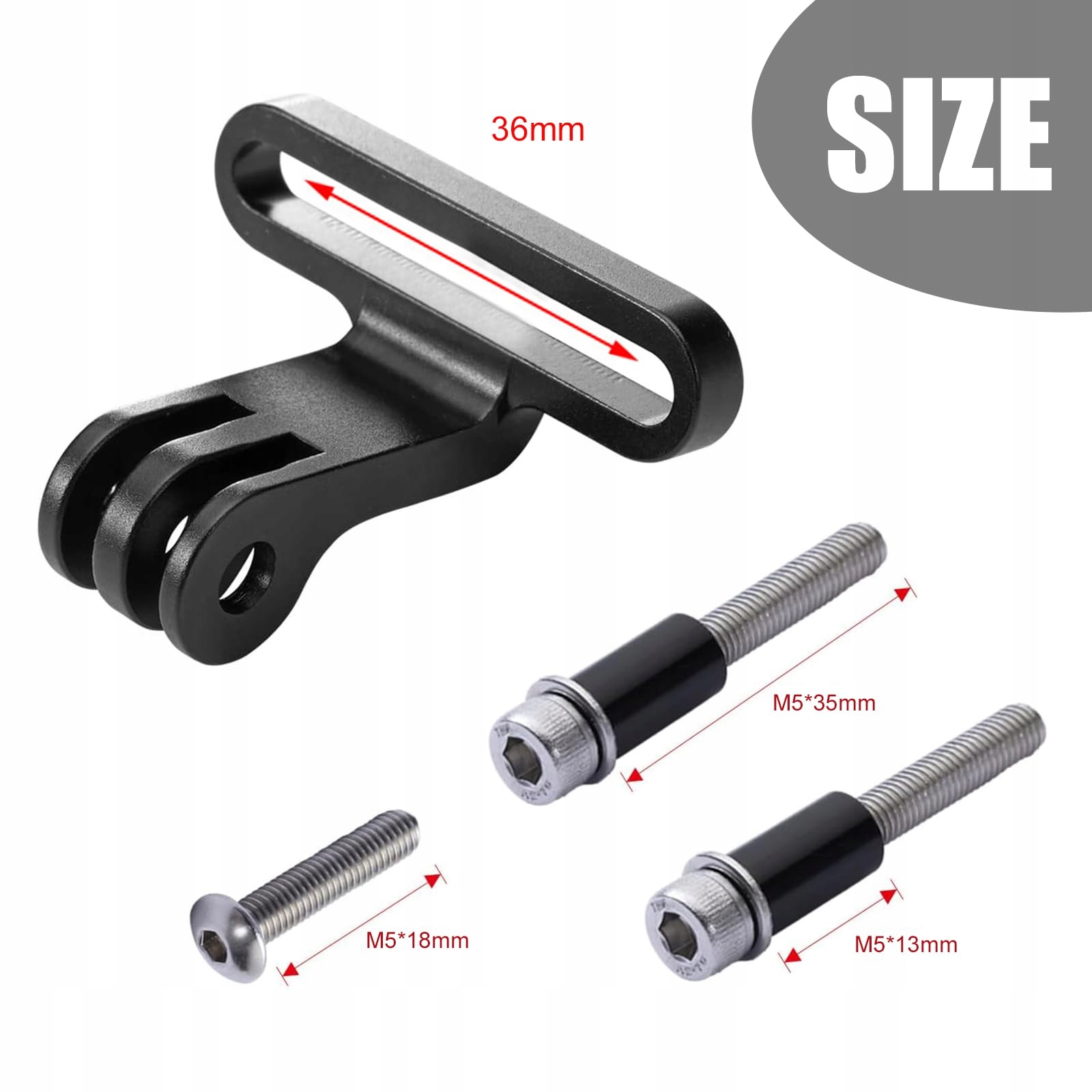 Adapter Uchwytu Rowerowego Do Kamery Sportowej GoPro Aluminiowy COSSWE — miniatura 4