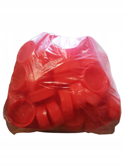 Nakrętka do butelek kwadratowych czerwona 100 szt. Kod producenta NAKRETKAPOMARANCZ100