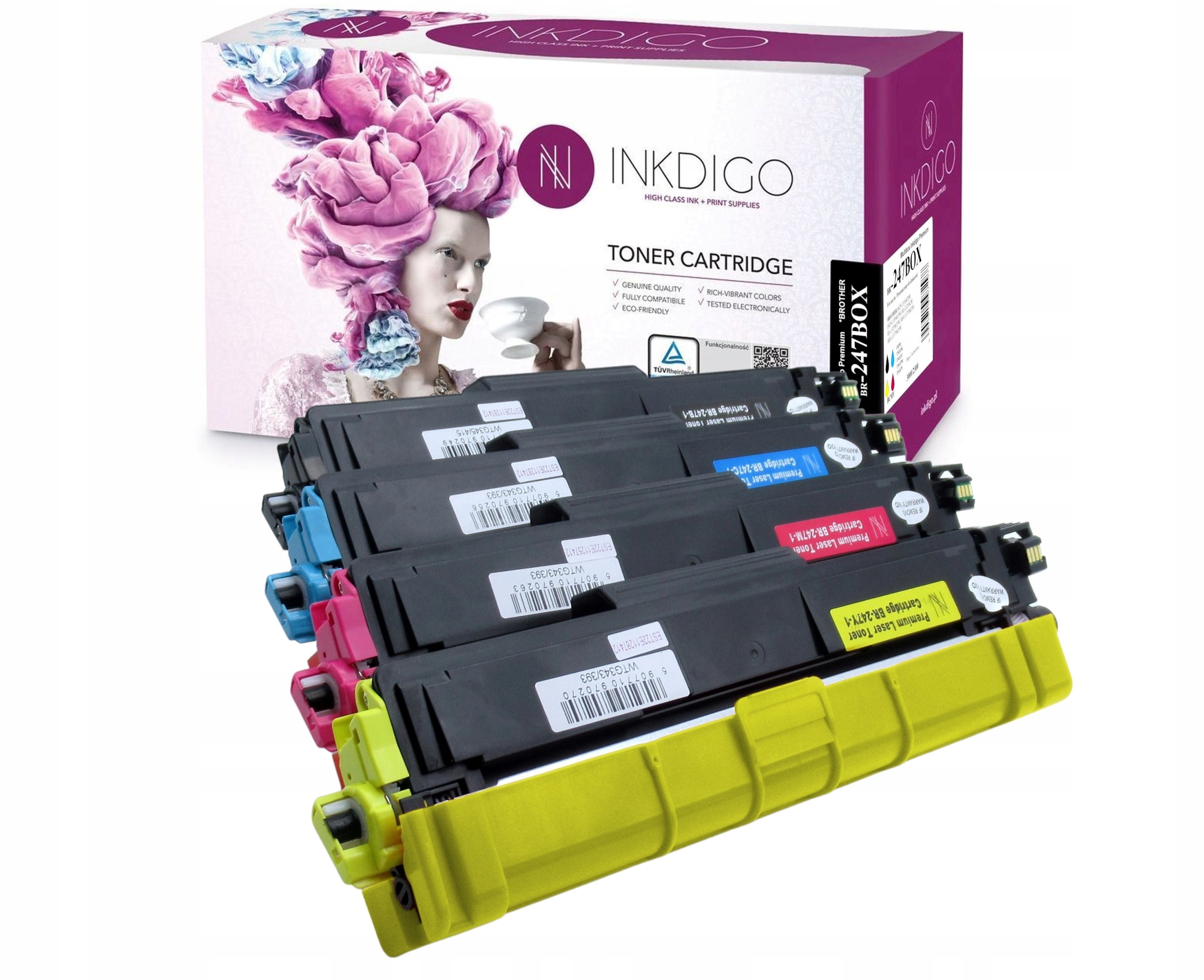 TN247 - 4x Toner do DCP-L3550CDW L3310CDW HL-L3270CDW L3210CW MFC-L3370CDW