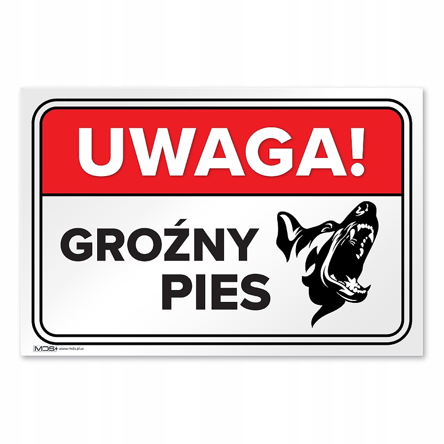 

Tablica uwaga zły, groźny pies 30x40 cm