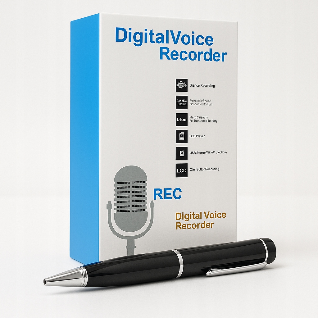 Propiska špionážní diktafon 64GB záznamník zvuku Wav Usb mikrofon