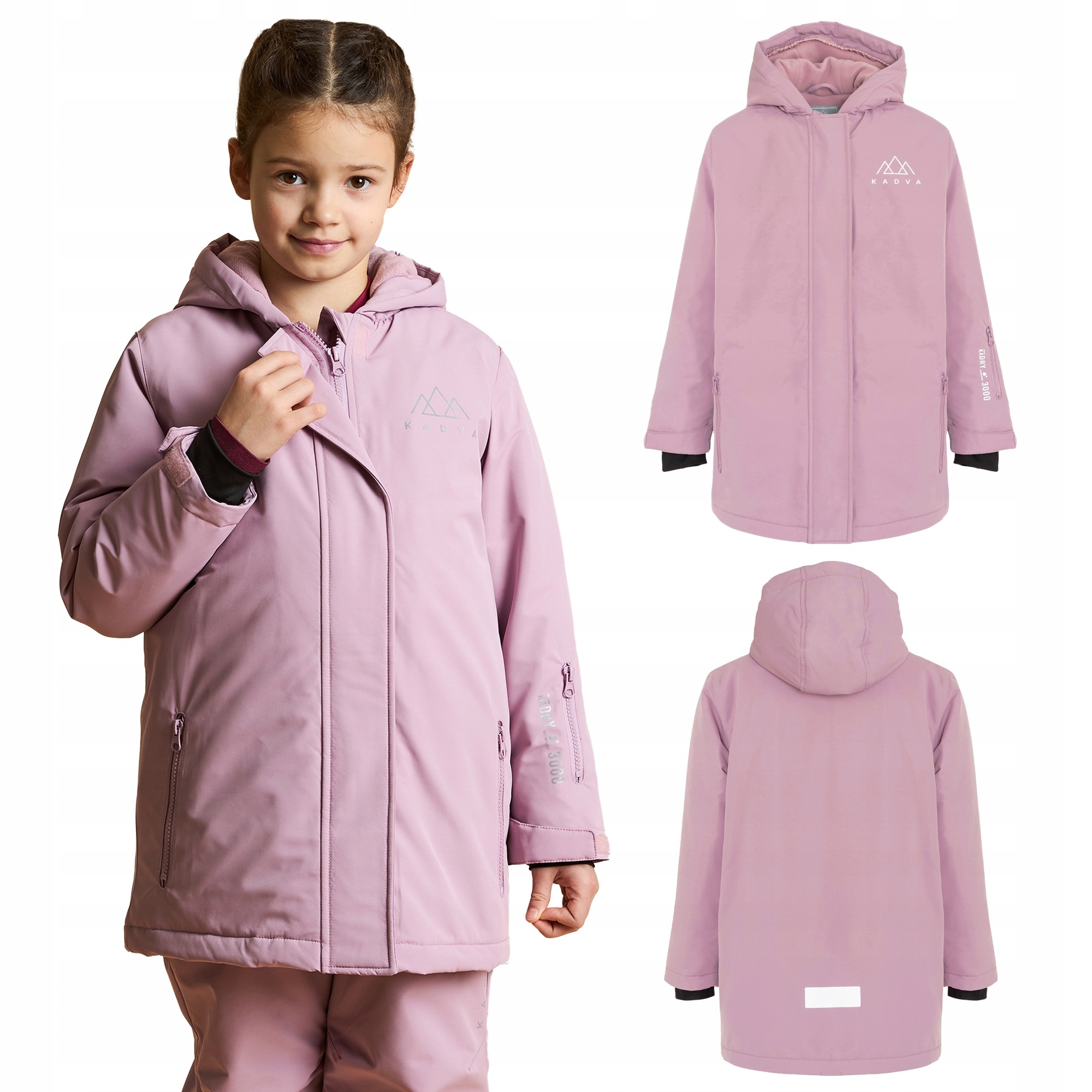 Dětská lyžařská bunda Kadva Skiro Jacket Jrg růžová 142 Voděodolnost