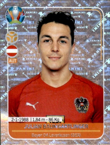 EURO 2020 NAKLEJKA KAPITAN Baumgartlinger AUT4
