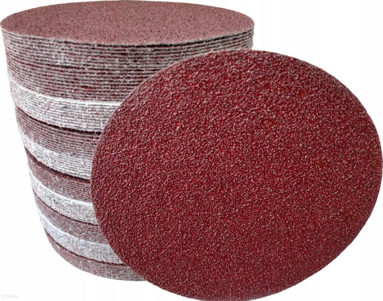 10szt Papier Ścierny 150mm Krążki Na Rzep P120