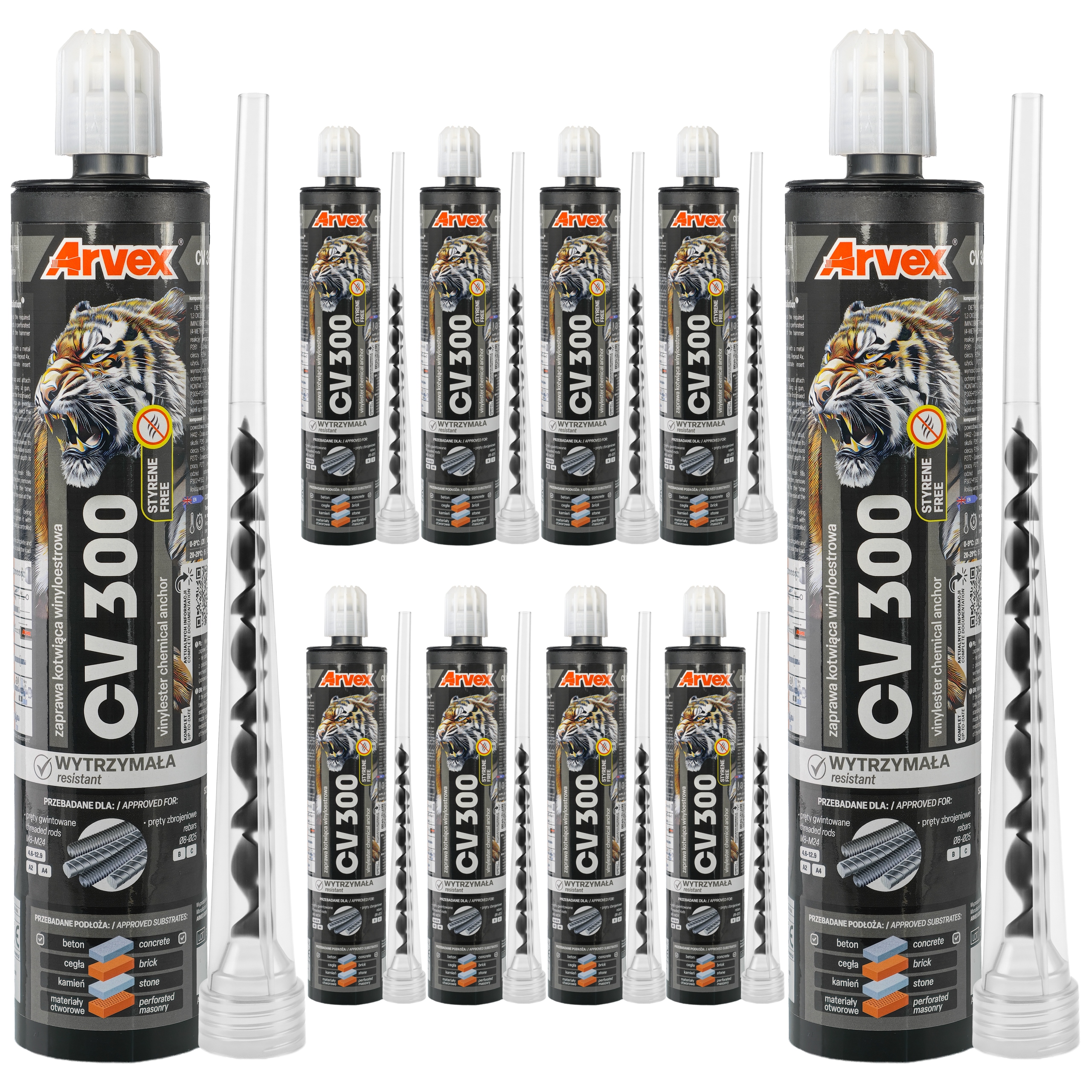 Chemická kotva Arvex CV 300 ml Vinylesterová míchačka kotva bez styrenu