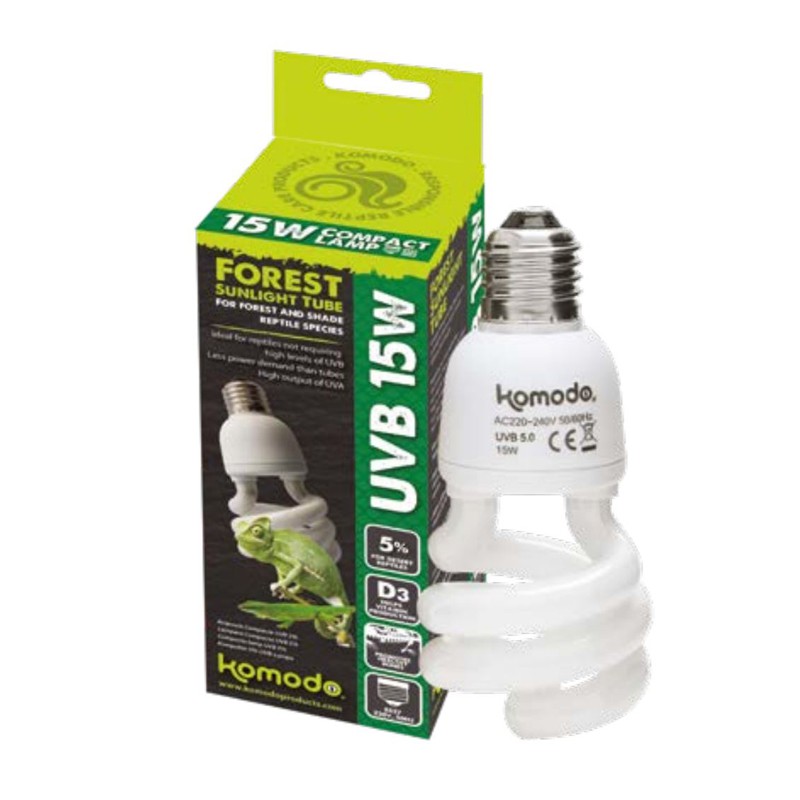 Žárovka Uvb 5.0 Komodo Forest Sunlight 26W Osvětlení Pro Plazy Terária