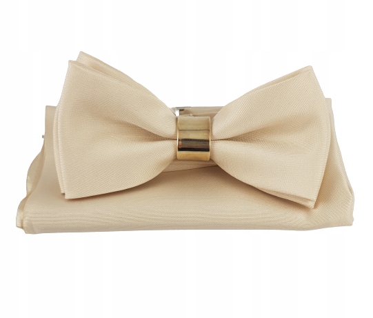 

Mucha Muszka Męska beżowa beż kolekcja ślubna