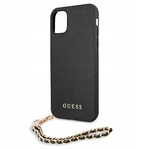 Etui GUESS Saffiano Chain + Łańcuszek do iPhone 11 Kod producenta 3666339006037