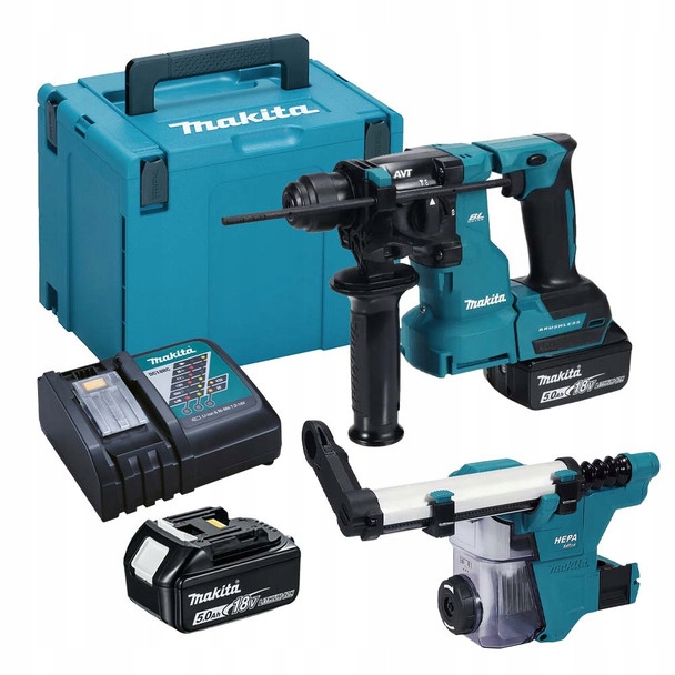 Młotowiertarka Aku 18V sds Makita DHR183RTWJ Avt Lekka z odciągiem