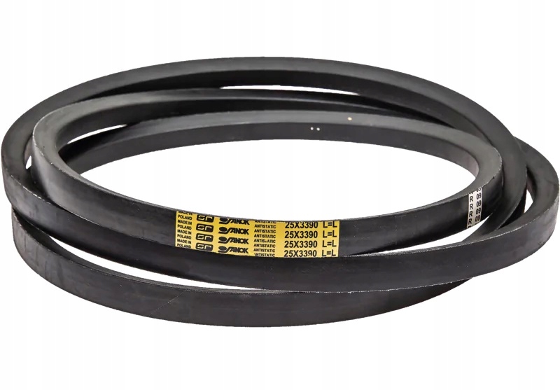 Klínový řemen horního válce podavače zrna Bizon 25x3390 Stomil Žlutý