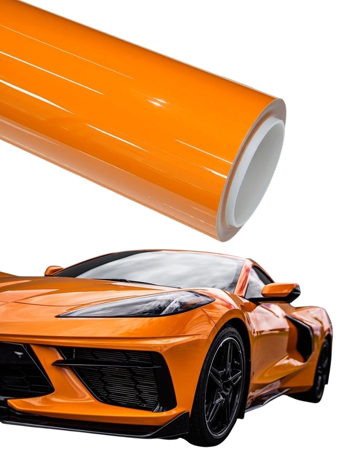 Fólie Oranžová Lesklá 200 cm x 152 cm Crystal Pet Automobilová Dýha 2 m