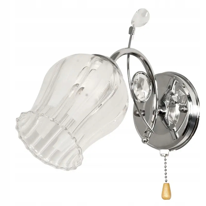 Nástěnná lampa ve tvaru praskliny konvalinky je jemně zamrzlá s křišťálem E27