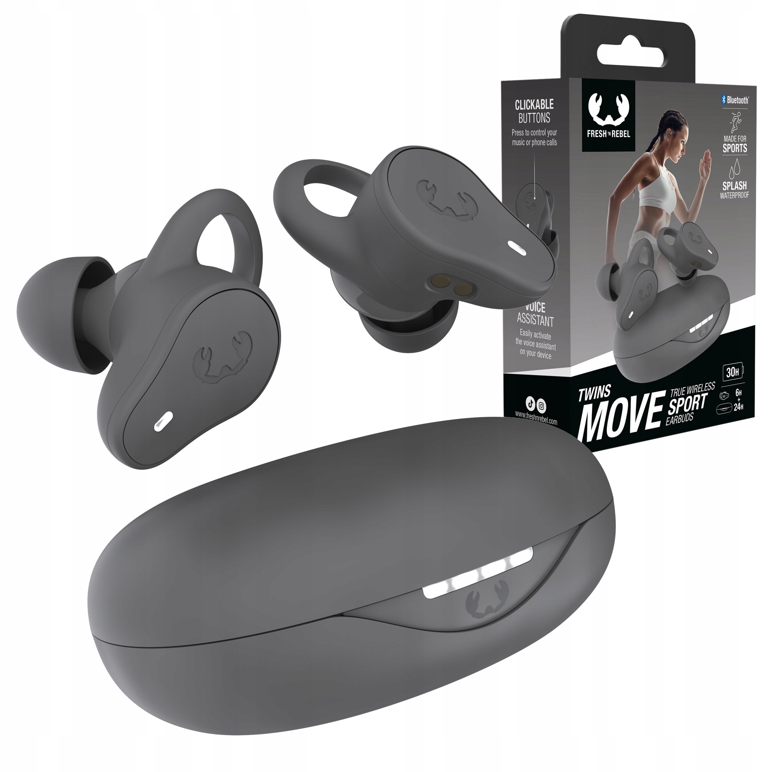 Fresh 'n Rebel Słuchawki Sportowe Bezprzewodowe Dokanałowe Twins Move