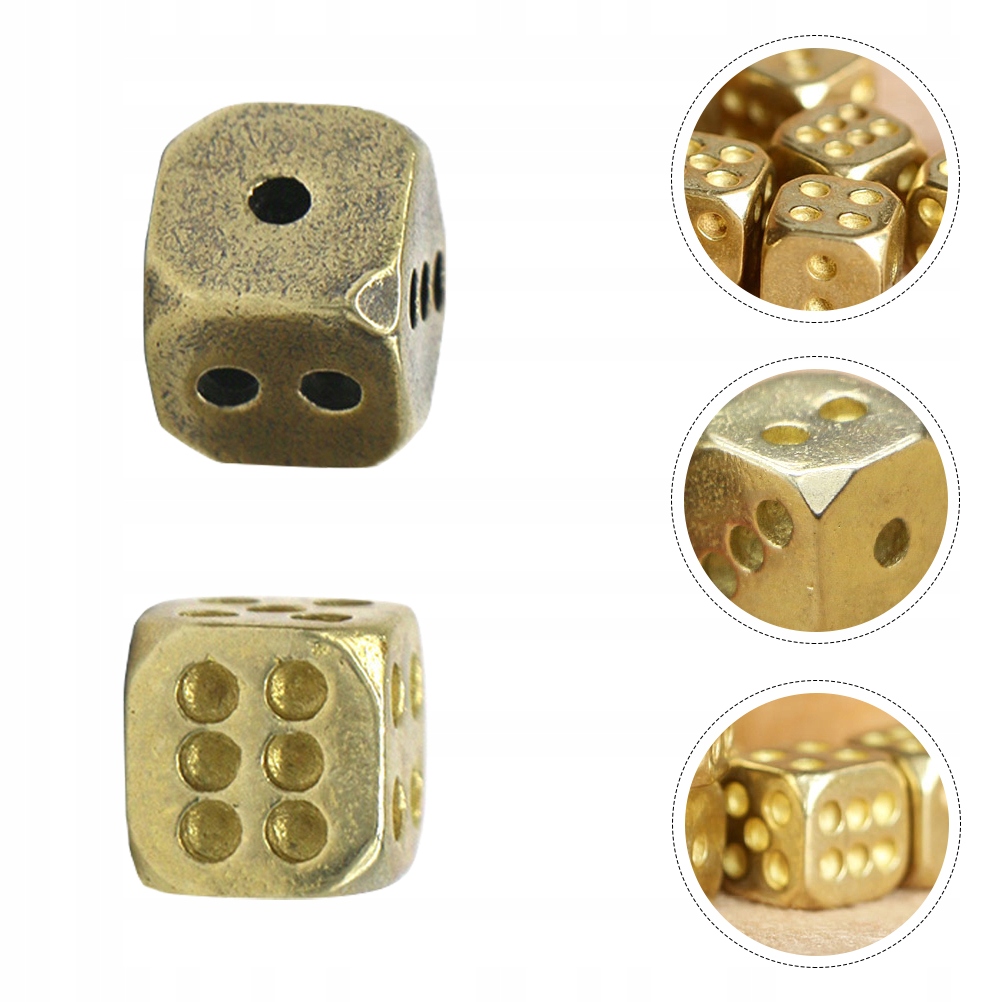 2 Szt. Mosiężne Kości Klubowe Pure Copper do Gier
