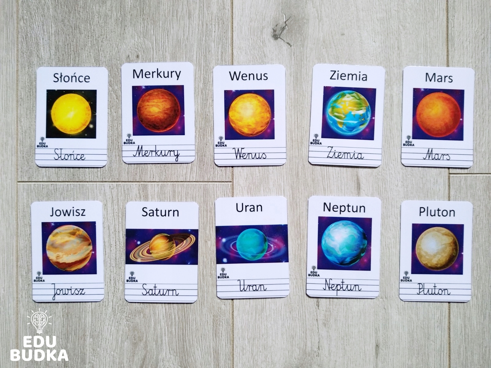 KARTY OBRAZKOWE - UKŁAD SŁONECZNY| fiszki 10 szt|6,5x9cm Wydawnictwo inne