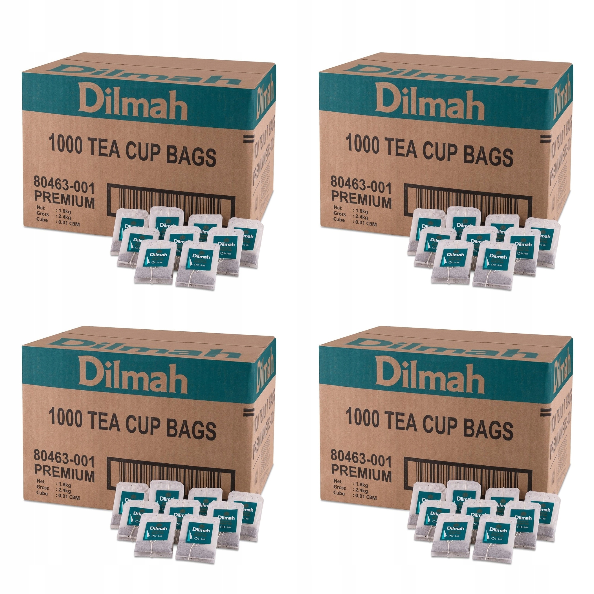 4x Herbata Czarna Dilmah Premium Tea 1000 Torebek Ekspresowych z Zawieszką