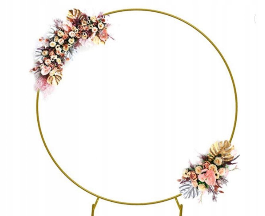 kulatý rám, zlatý, 220 cm