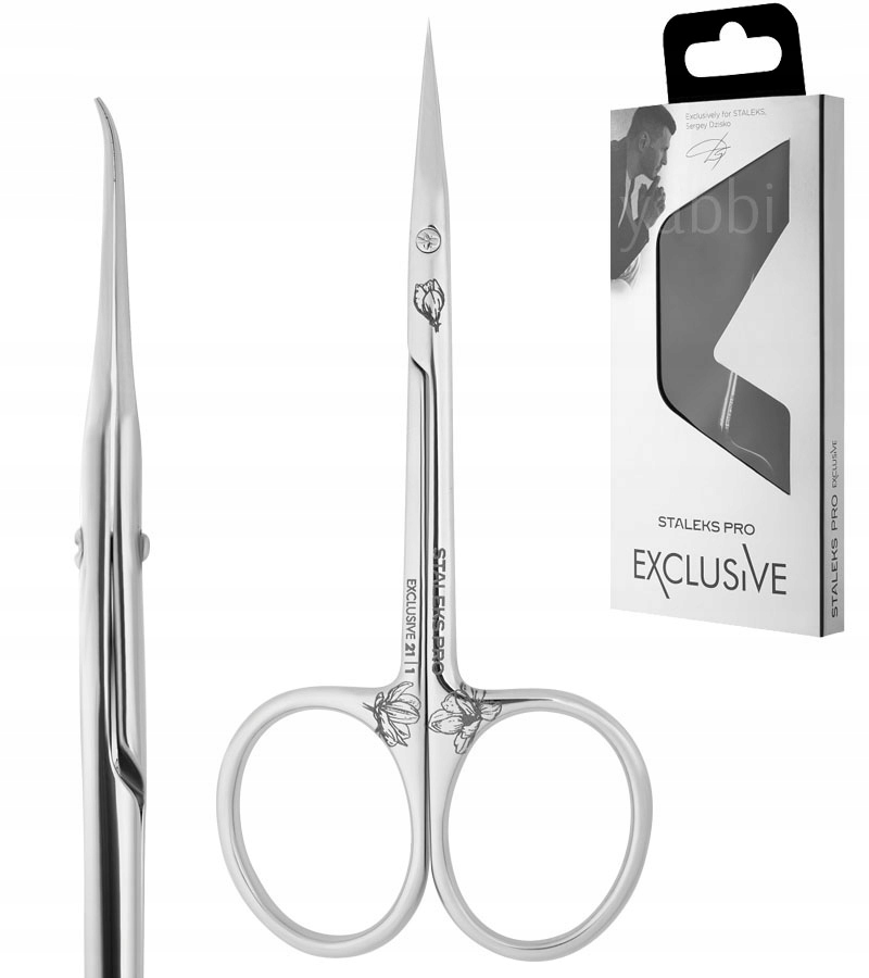 Staleks Nůžky na kůžičku Exclusive SX-21/1m s háčkem Magnolie