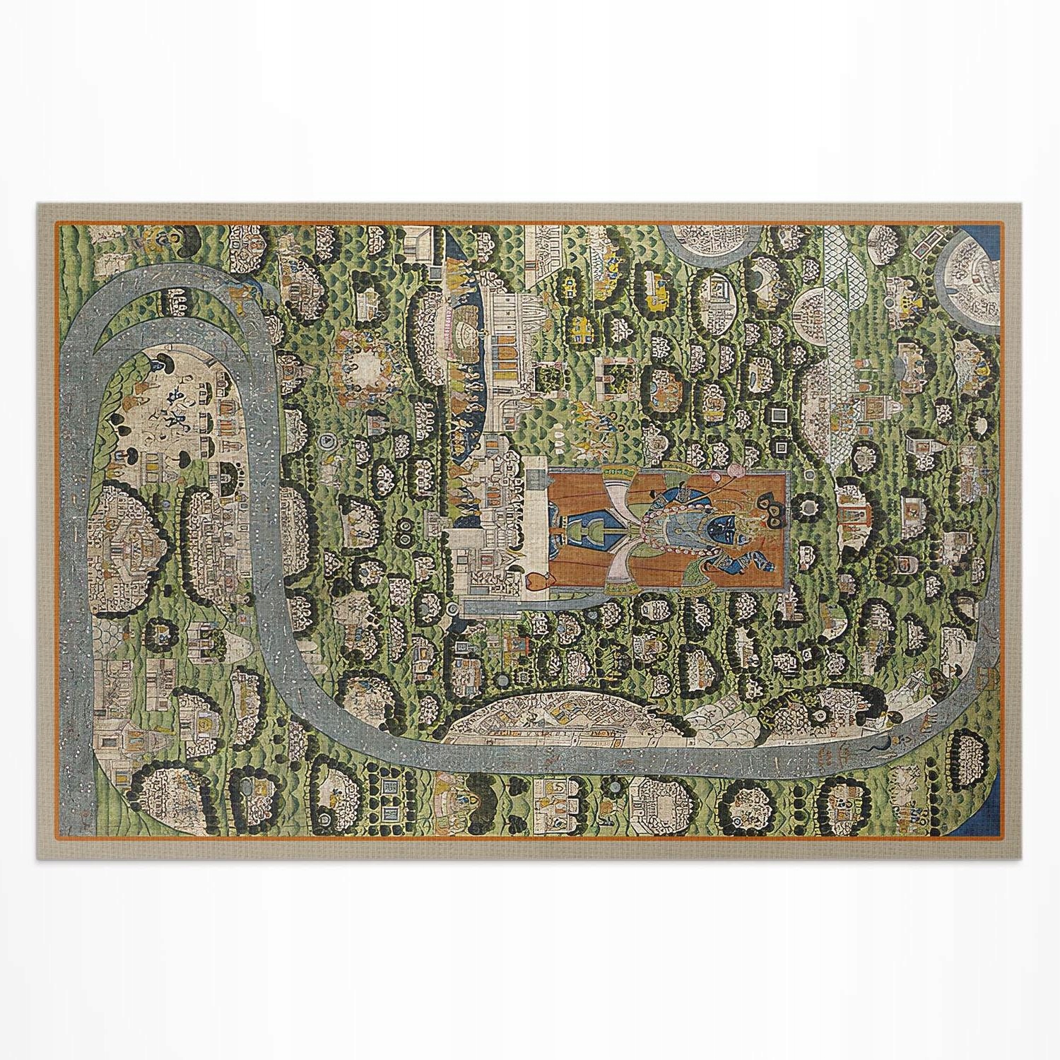 Dekorativní Koberec koberec s potiskem S Potiskem z ptačí perspektivy 60 x 90 cm