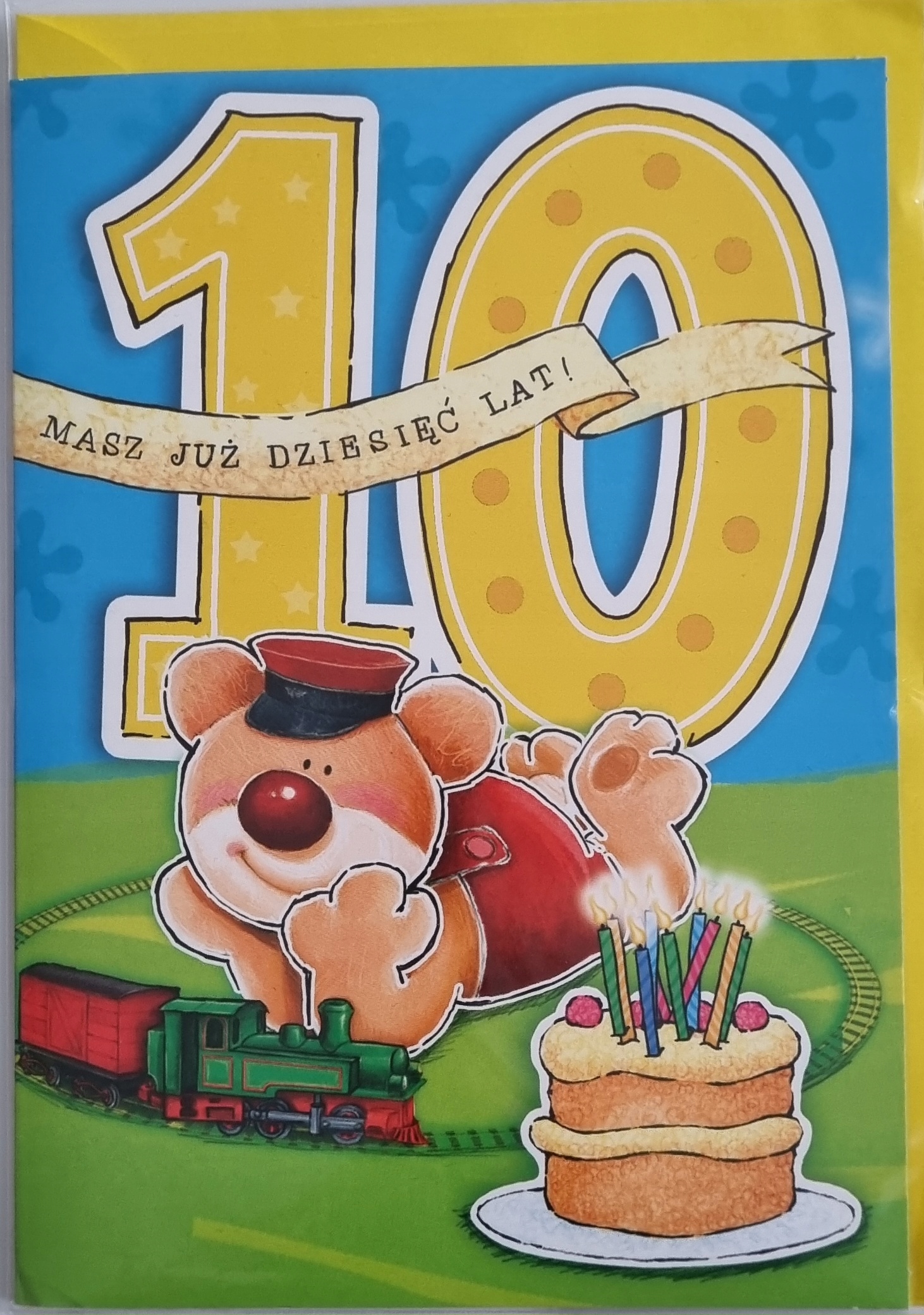 KARTKA URODZINOWA CYFRA 10