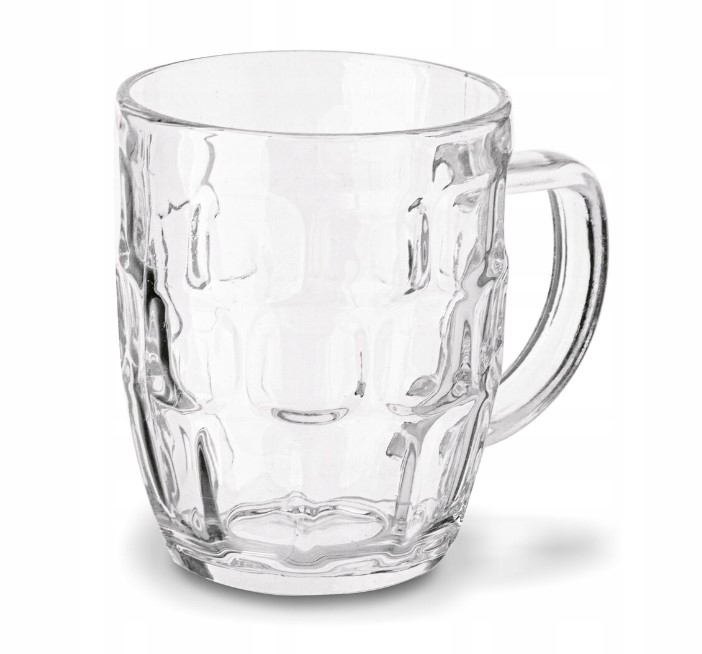 KUFLE SZKLANKI Z RĄCZKĄ DO PIWA BECZKA GRUBE SZKŁO 500 ML 6SZT Marka Domex Decor
