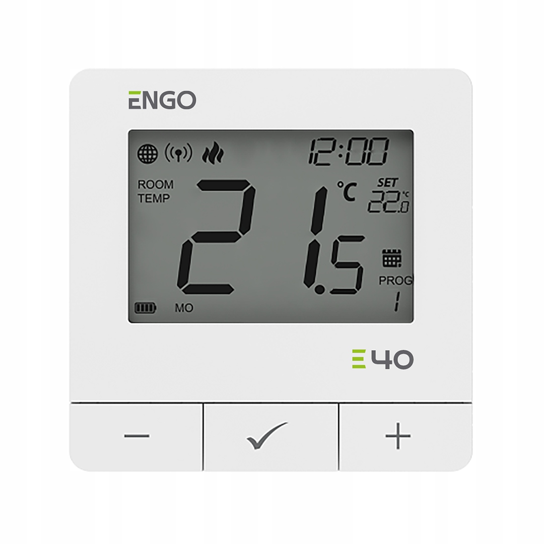 Engo Internetový Batériový Regulátor Teploty ZIGBEE/868MHZ Biely