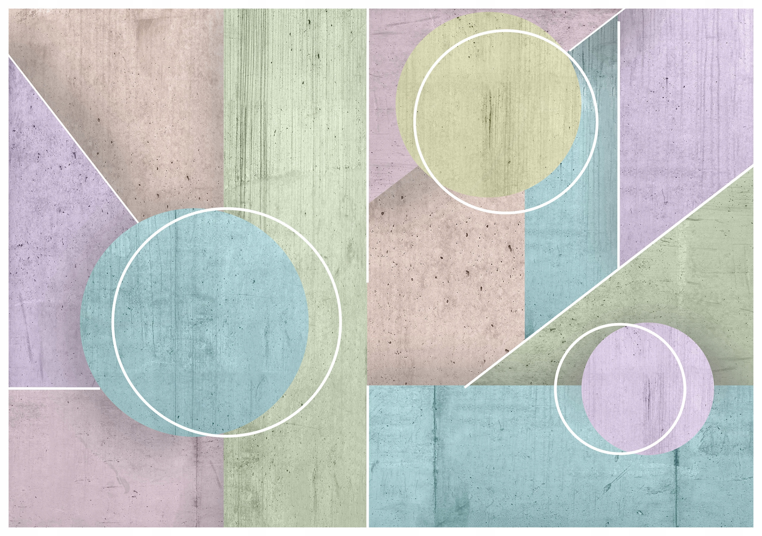 Fototapeta Pastelová geometrie beton 350x250 jemné barvy lepidlo