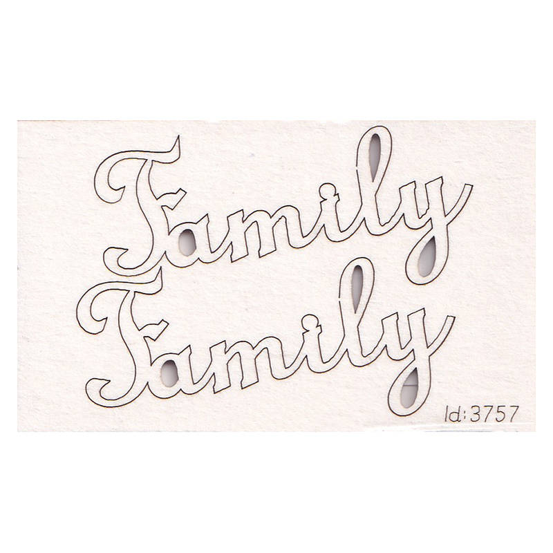 Tekturka scrapki Family 2x napis Scrapiniec