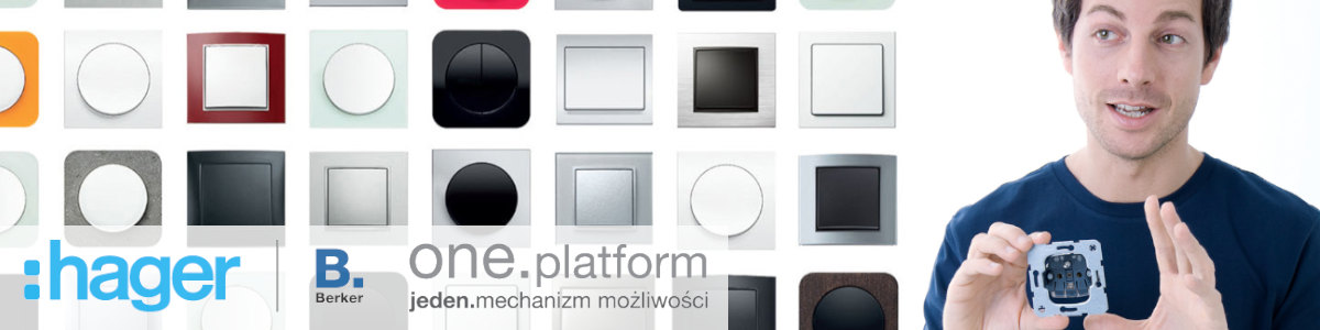 BERKER one.platform PRZYCISK ZW 2OBW 2KL MECHANIZM Marka Hager