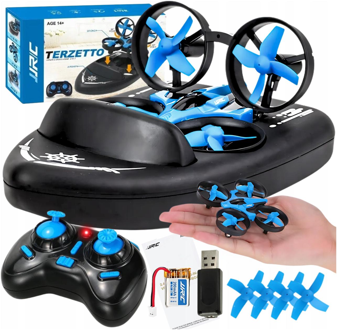 Jjrc Terzetto H36F Mini Dron Loďka Loď 3v1 Quadrocopter Dálkově Ovládaný