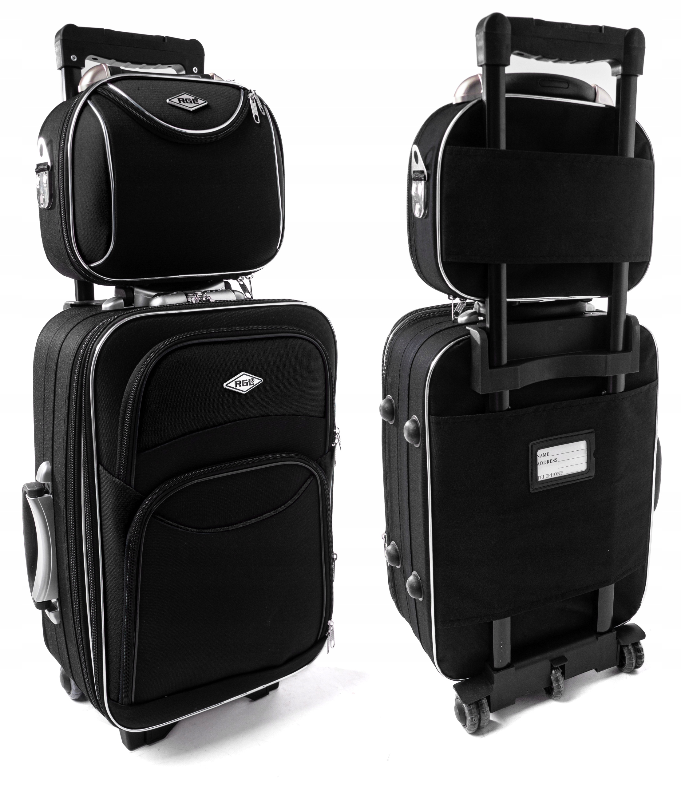 RGL 2w1 ZESTAW MAŁA WALIZKA PODRÓŻNA KUFEREK GRATIS BAGAŻ PODRĘCZNY Materiał dominujący codura