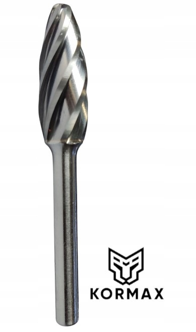 Fréza 12 mm, plamenový rotační pilník H na hliník z karbidu Kormax