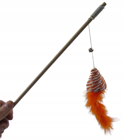

Zabawka dla kota wędka z piórkami Piramida 110cm