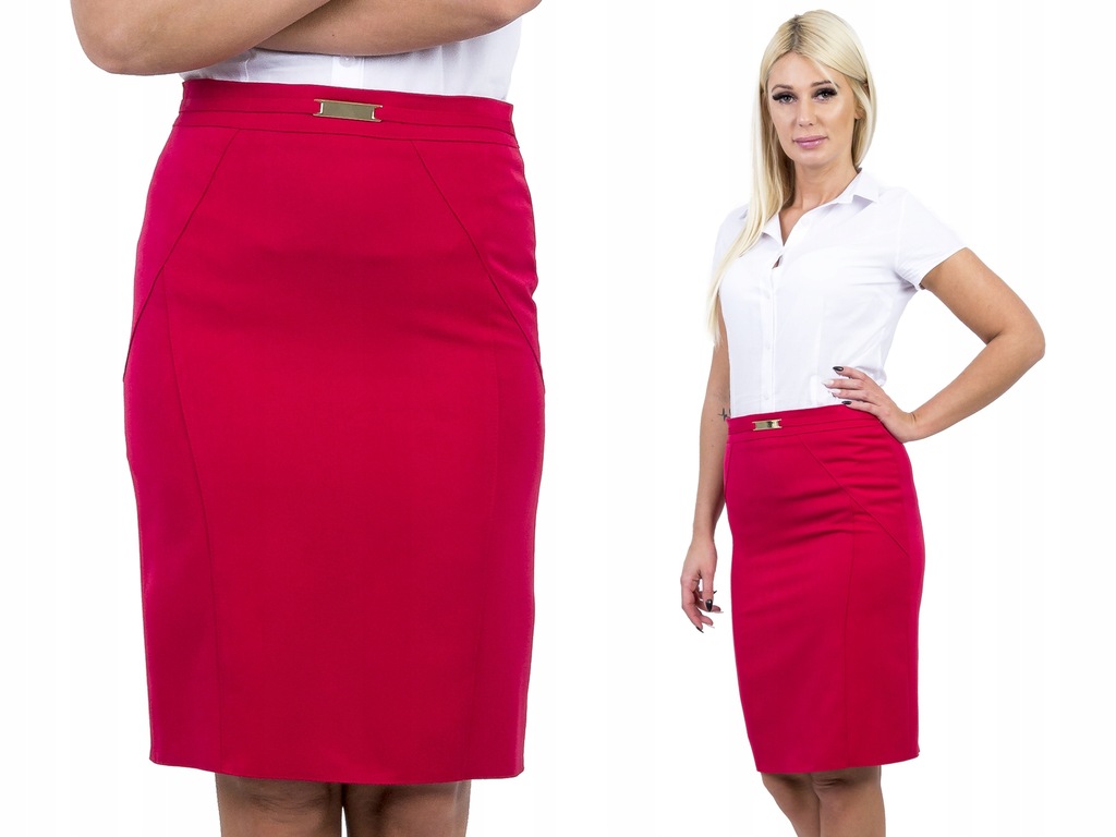 D30 SPÓDNICA OŁÓWKOWA WYSOKI STAN Z KLAMRĄ Rozm.48