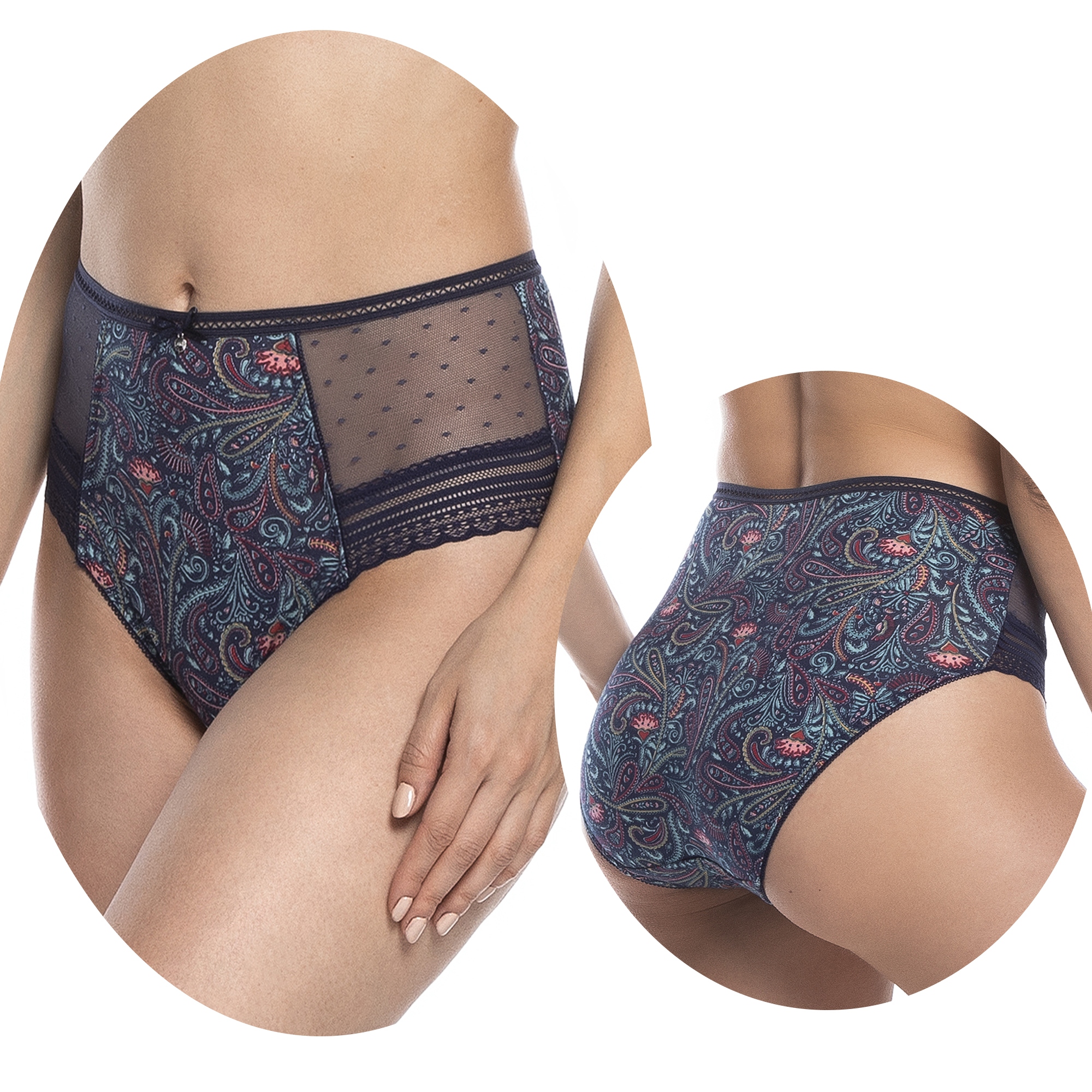 

2x Lama Majtki Z Wysokim Stanem Bawełniane r. 3XL