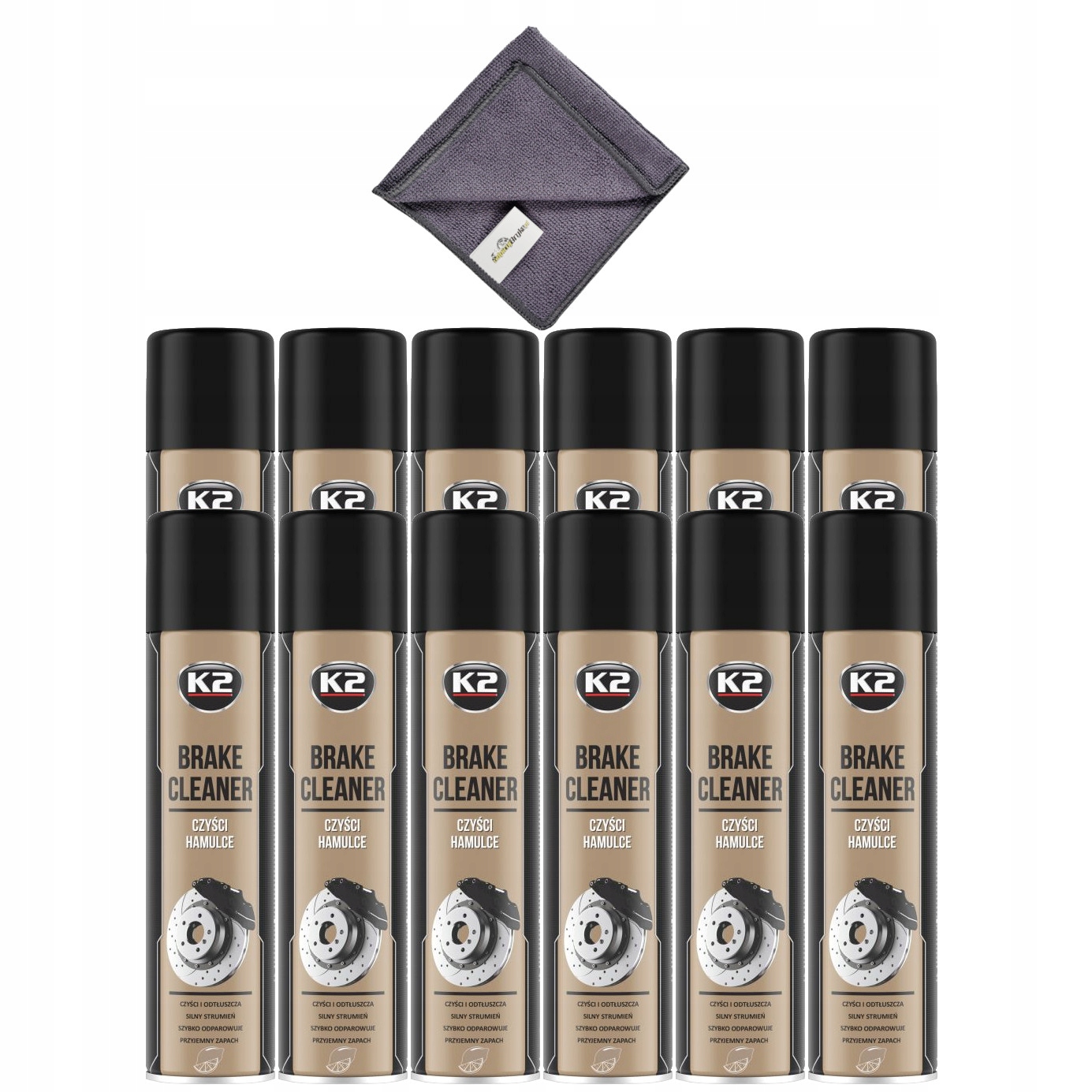 K2 BRAKE CLEANER ZMYWACZ DO HAMULCÓW ZESTAW 12 SZT