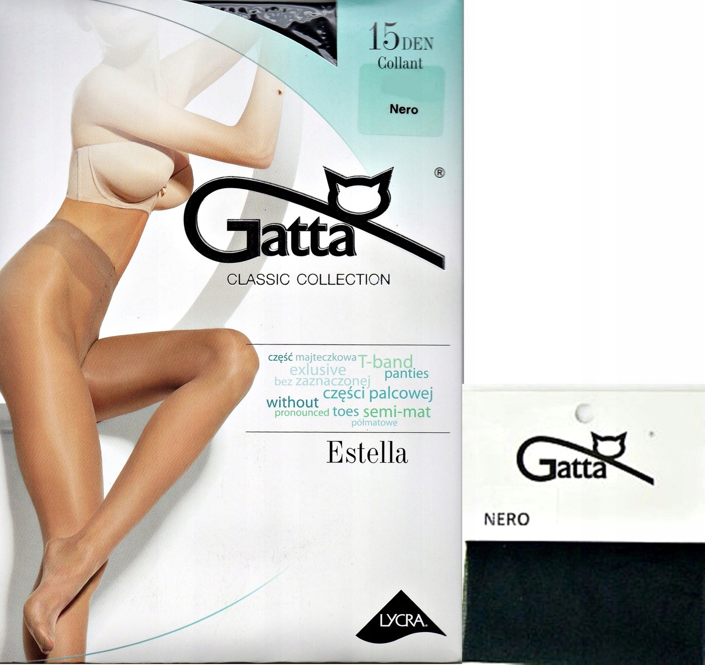 

Gatta Rajstopy Estella 15 Den r.4-L Nero T-band