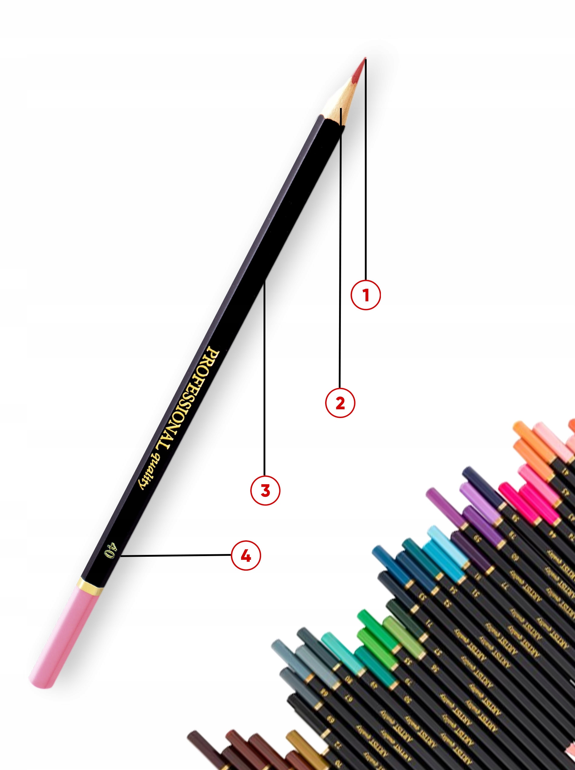 KREDKI OŁÓWKOWE PROFESJONALNE MIĘKKIE DO RYSOWANIA ZESTAW KREDEK 46 W ETUI Kod producenta Craft Sensations