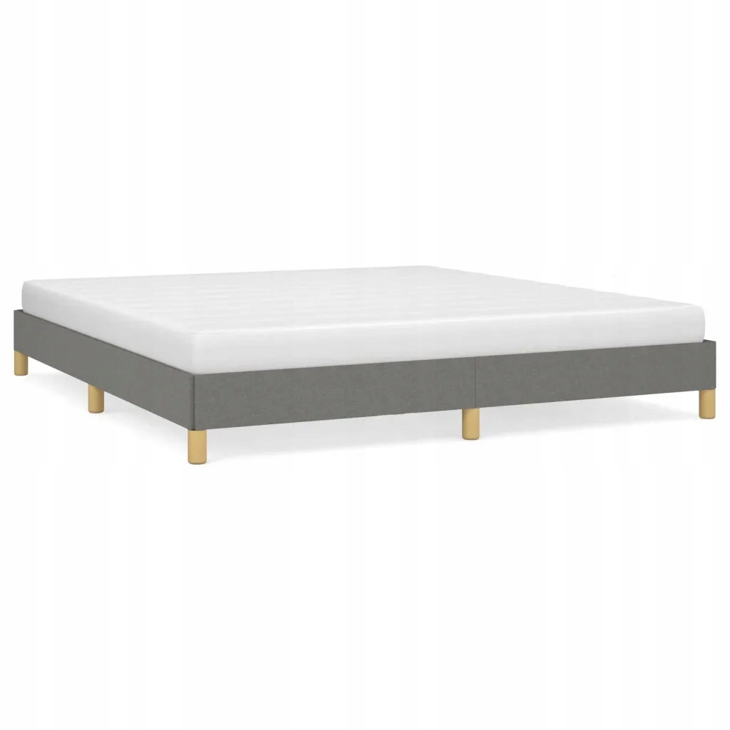 Tmavě šedý Rám postele 203 x 183 x 25 cm, 100% polyester samet