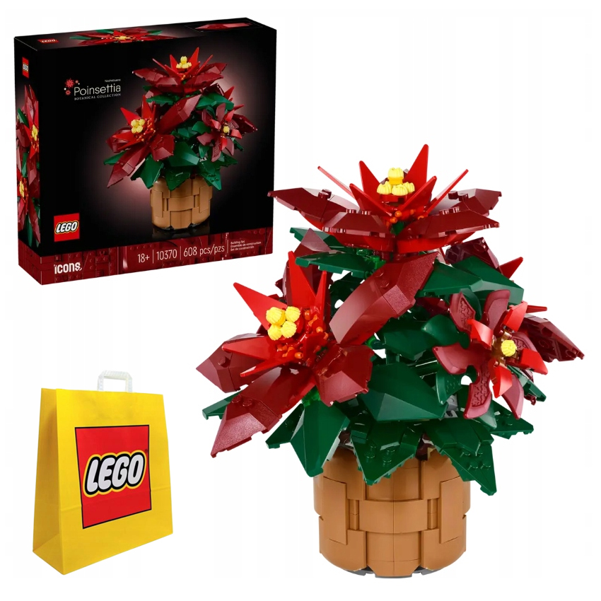 stavebnice Lego Icons 10370 Betlémská hvězda Botanical Collection Poinsettia