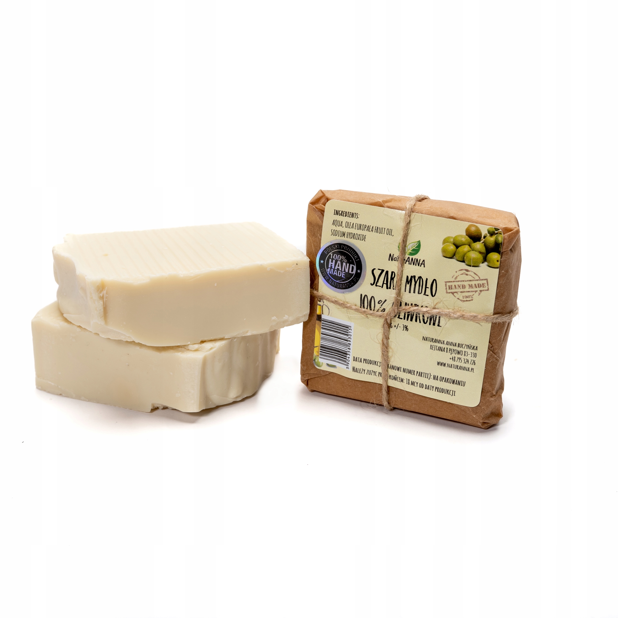 

Szare mydło 100% oliwkowe 125g ręcznie robione