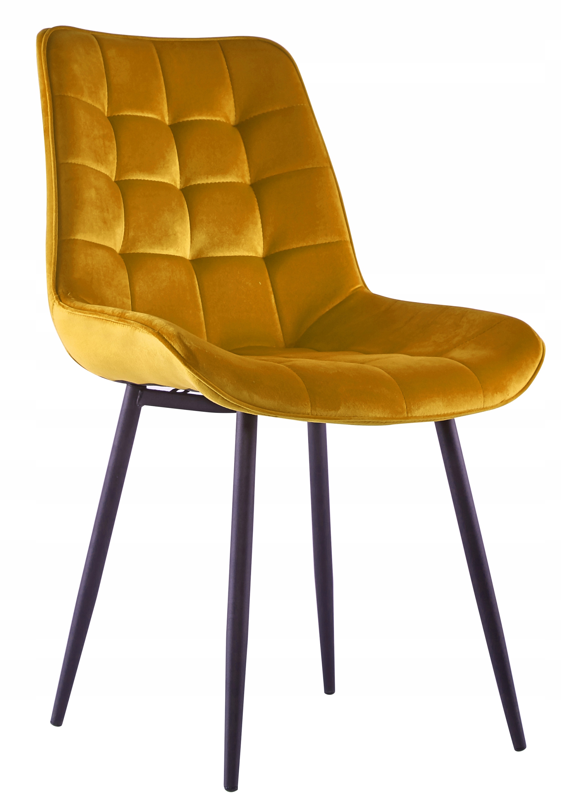 KRZESŁO TAPICEROWANE WELUROWE VELVET MUSZTARDOWE 017 EAN (GTIN) 5904107191751